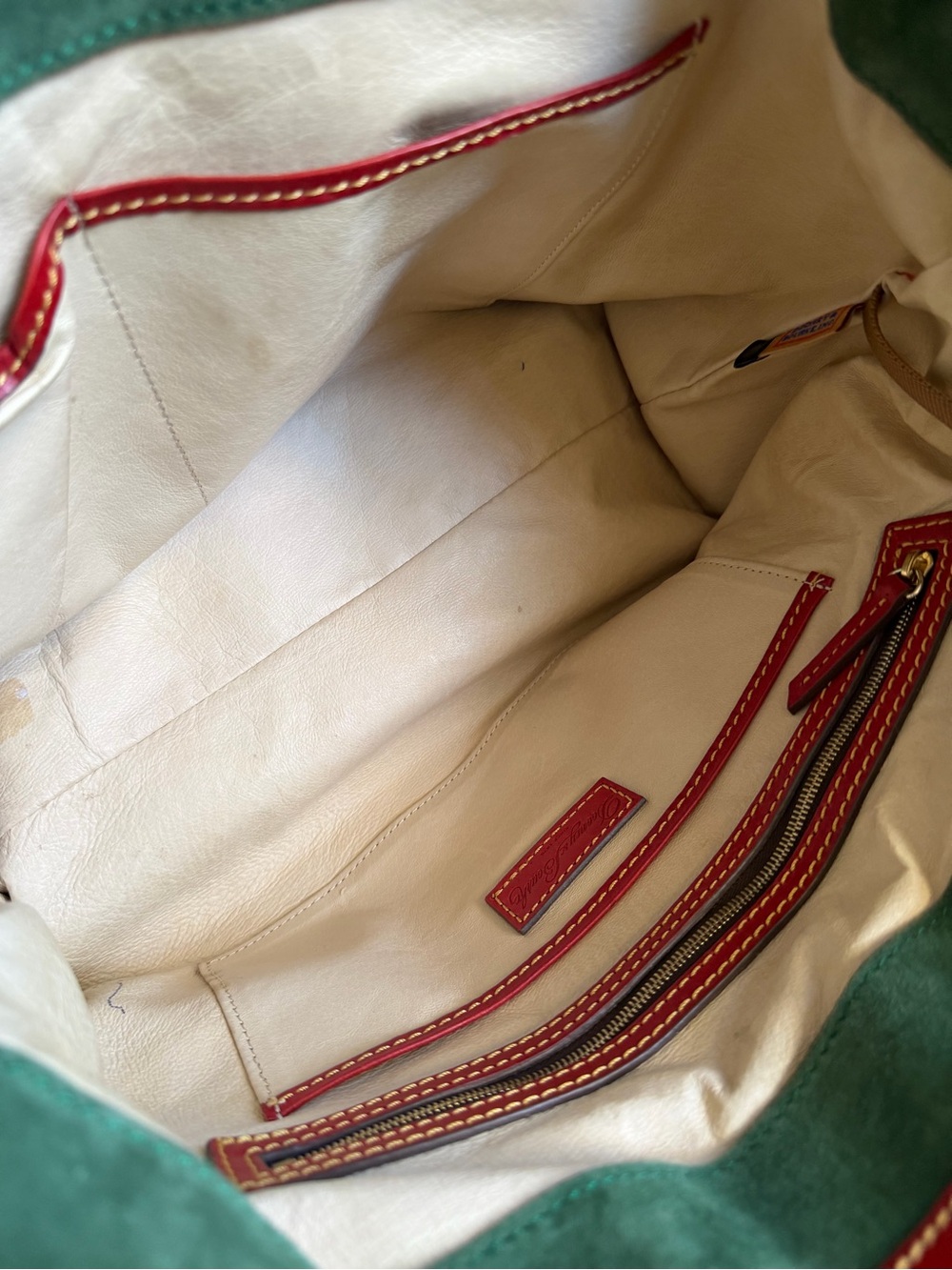 Dooney & Bourke Florentine Large Amelie Tote Red  Vachetta Leather - Picture 10 of 14